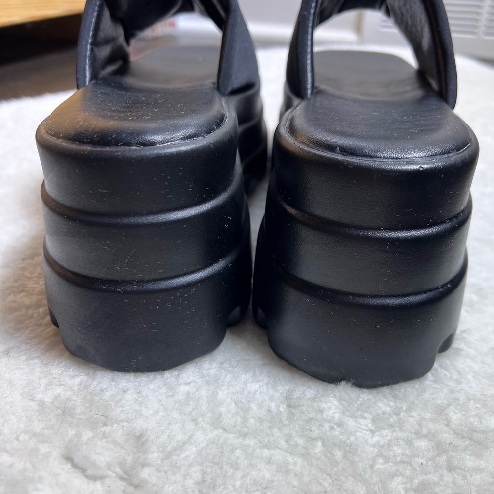 Black Chunky Platform Slide Sandals Size 40 - Picture 9 of 10